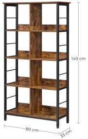 Libreria NAVARO marrone/nera