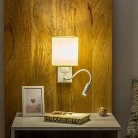 Brilagi - Applique a LED NUBILA 1xE27/25W/230V + LED/3W bianco/color crema