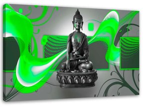 Quadro su tela, Buddha figura astratta  Dimensioni 120x80