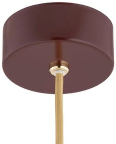 Argon 8452 - Lampadario a sospensione con filo ALMIROS 1xE14/7W/230V diametro 12 cm alabastro marrone/oro