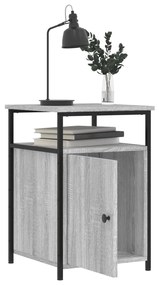 Comodini 2 pz grigio sonoma 40x42x60 cm in legno multistrato