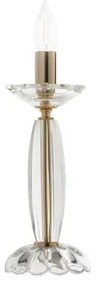 Lampada da tavolo FIAMMA Oro in cristallo e vetro trasparente 15x32 cm