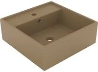 Lavabo Troppopieno Quadrato Crema Opaco 41x41cm Ceramicacod mxl 128693