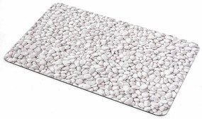 Tappetino da bagno in gomma bianco/grigio 50x80 cm Leandra - douceur d'intérieur