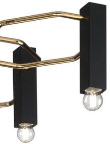 9-light ceiling lamp- Raster - Metal Lux Oro Nero verniciato