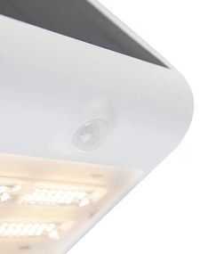 Lampada da parete per esterni bianca 21,5 cm con dimmer e sensore solare - Daya