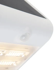 Lampada da parete per esterni bianca 21,5 cm con dimmer e sensore solare - Daya