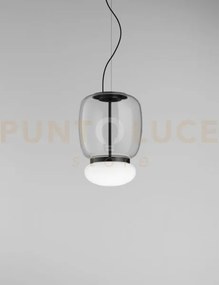 Faro sospensione g cristallo bianco nero opaco 2 l3202 led 3000k 1...