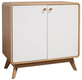 Cassettiera bassa bianca in rovere 75x75 cm Cassie - Støraa