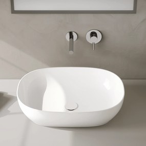 Lavabo D'Appoggio 58x40 Cm Vitra "Outline Catino" Bianco Lucido