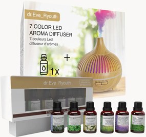 Set diffusore a LED con oli essenziali Tranquil Experience 8 pz