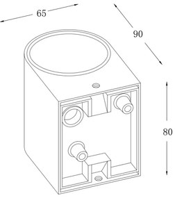 RED - Design Rendl -R12027- Applique LED da esterno ZACK LED/3W/230V IP54