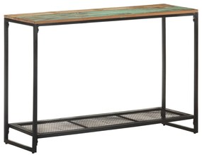 Tavolo Consolle 110x35x75 Cm İn Legno Massello Di Recupero /