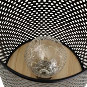 Lampada da tavolo nera con paralume in metallo (altezza 20 cm) - Casa Selección