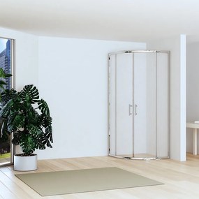 Kamalu - Box doccia 80x80cm semicircolare altezza ridotta 170 cm | CHIARA CURV-R