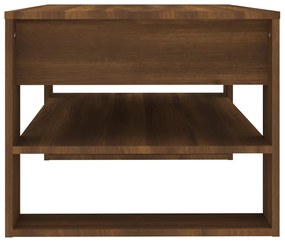 Tavolino da caffè rovere marrone 102x55x45 cm legno multistrato