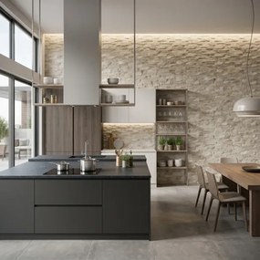 Rivestimento Effetto Muretto Pietra 16x40 In Gres Porcellanato Rockface