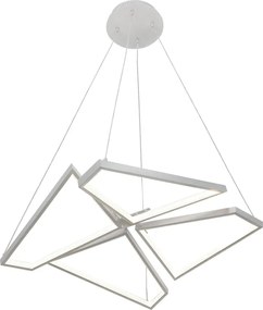 Lampadario LED moderno Carolina grigio Ø50cm, luce con 3 temperature di colore 2800 lumen, NOVECENTO