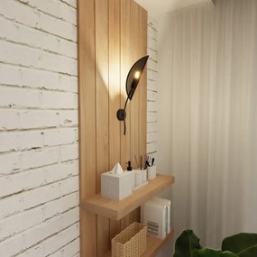 Applique LOTUS 1xE14/10W/230V nero/oro