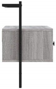 Mobile tv a muro grigio sonoma 60,5x30x51 cm legno multistrato