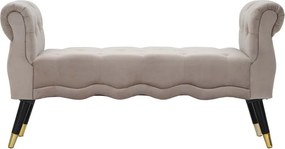 Panchina grigio tortora con rivestimento in velluto Paris – Mauro Ferretti