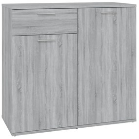 Credenza grigio sonoma 80x36x75 cm in legno multistrato