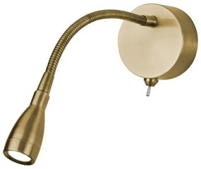 Applique da parete orientabile flexy led - ottone satinato