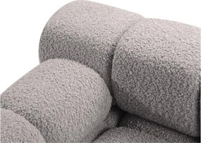 Modulo divano grigio chiaro in tessuto bouclé (angolo sinistro) Bellis - Micadoni Home