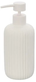 Dispenser portasapone liquido da appoggio in ceramica bianco color