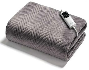 Plaid riscaldabile Herringbone Imetec 160x120 cm  Colore Grigio