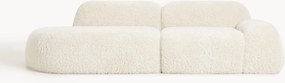 Chaise longue componibile 3 posti in teddy Wolke