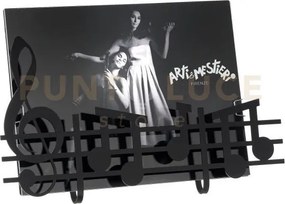 Portafoto di design "musica" piccolo nero
