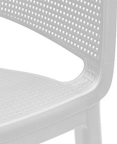 Sedie Da Esterno In Resina Design Moderno Con Braccioli Elisa Keter Bianche 4 Pezzi