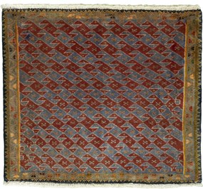 Shiraz Tappeto persiano 60x70 Rosso (Iran) Annodato A Mano