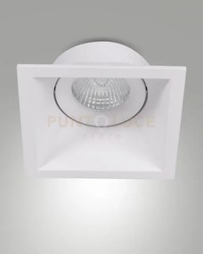 Toodle faretto attacco gu10 quadrato bianco orientabile 9,3cm