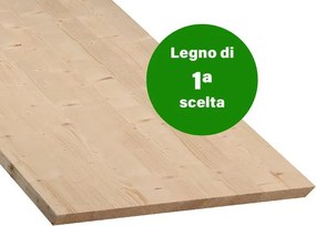 Tavola lamellare in legno di abete, 1° scelta L 60 x 250 cm x Sp 27 mm
