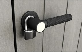 Box Porta Attrezzi Da Esterno In Resina 140x73,6x170,4H Cm High Store Grigio Effetto Legno Keter