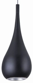 MAXLIGHT P0233 - Lampadario a sospensione con filo DROP 1xE27/40W/230V diametro 20 cm nero