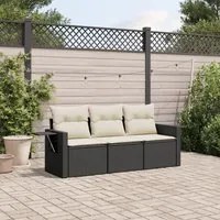 Set Divani da Giardino 3 pz con Cuscini in Polyrattan Nerocod mxl 88094