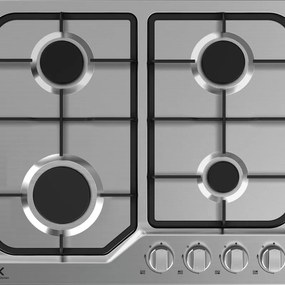 Piano cottura 4 fuochi L 59 cm MKHG6401FEXS MASTER KITCHEN acciaio inox griglie in ferro smaltato