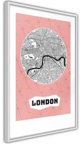 Poster City map: London (Pink)