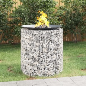 Caminetto A Gabbione Ø 100 Cm Ferro Zincato /