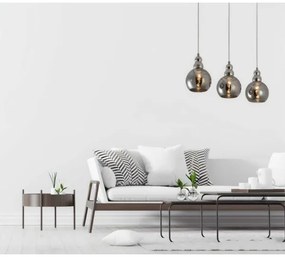 Lampadario a sospensione con filo AKSO 3xE14/40W/230V cromo opaco