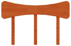 Testiera marrone cera 135 cm in legno massello di pino
