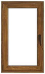 Finestra in PVC effetto legno rovere dorato L 60 x H 100 cm, 1 anta apertura a sinistra