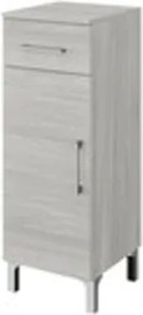 Base Bagno Rubino 1 Anta+1 Cassetto Rovere Grigio