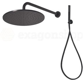 Ideal Standard Idealrain Light Kit Doccia con Soffione Braccio Doccetta Supporto e Flessibile 175 cm Nero Opaco BD389XG