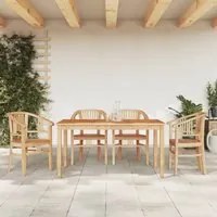 Set da Pranzo per Giardino 5 pz in Legno Massello di Teak 3155767