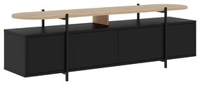 Tavolo TV nero in rovere 160x48 cm Hinoa - Marckeric