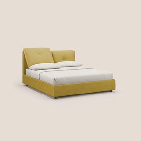 Travis letto contenitore con cuscini mobili trapuntati in tessuto impermeabile T02 giallo